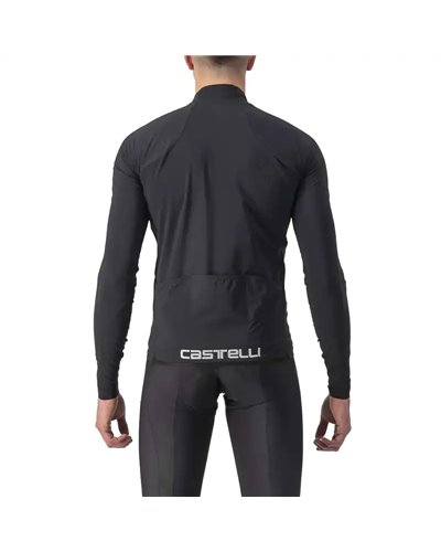 Castelli Flight Air Men's Long Sleeve Cycling Jersey Full Zip, Black