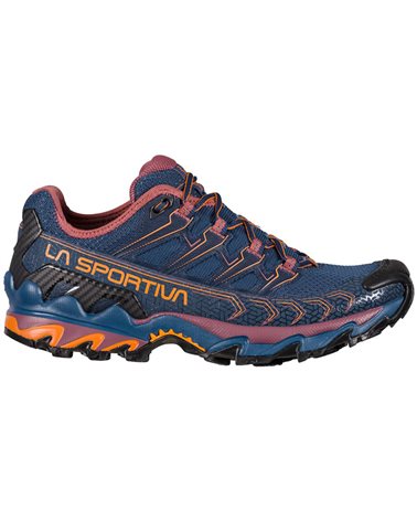 La Sportiva Ultra Raptor II Women's Trail Running Shoes, Denim/Rouge