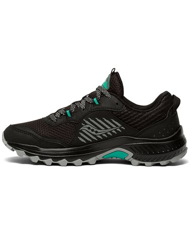 Saucony Excursion TR15 GTX Gore-Tex Women's Trail Running Shoes, Black/Jade