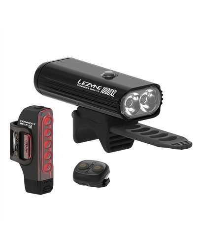 Lezyne Luce Connect Drive 1000 XL/Strip Connect Anteriore + Posteriore Nero