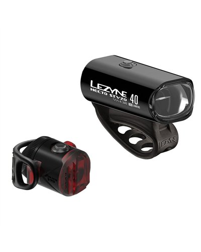 Lezyne Luce Hecto Drive STVZO 40/Femto Anteriore + Posteriore Nero