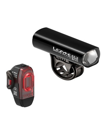 Lezyne Luce Hecto STVZO Pro 65/KTV STVZO Anteriore + Posteriore Nero