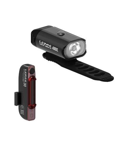Lezyne Luce Mini Drive 400/Stick Anteriore + Posteriore Nero