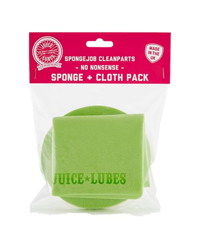 Juice Lubes Spongejob Cleanparts, Sponge and Cloth Pack