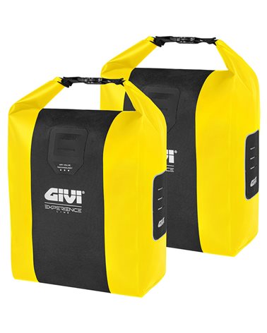 Givi Junter 14+14 Liters Experience Line Waterproof Rear Luggage Carrier Bicycle Bags, Yellow