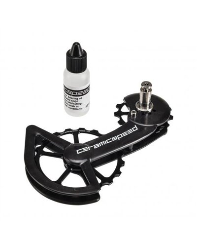 Ceramicspeed Gabbia Cambio Posteriore OSPW Pulegge Oversize 11v Shimano 9100/9150/8000 SS/8050 SS, Nero