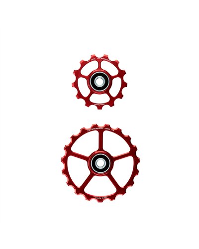 CeramicSpeed Os Pulley Wheels (Spare) Shimano 10 + 11S (Ultegra + Dura Ace) Red 13/19T