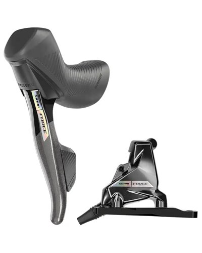 Sram Comando Sinistro Force e-Tap AXS Disc D2 12V con Pinza Attacco Flat Mount Lunghezza Guaina 1300mm