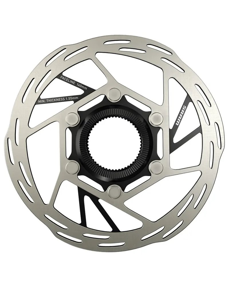 Sram Disco Paceline Road 140mm Center Lock, Acciaio/Nero (Anello Chiusura non Incluso)