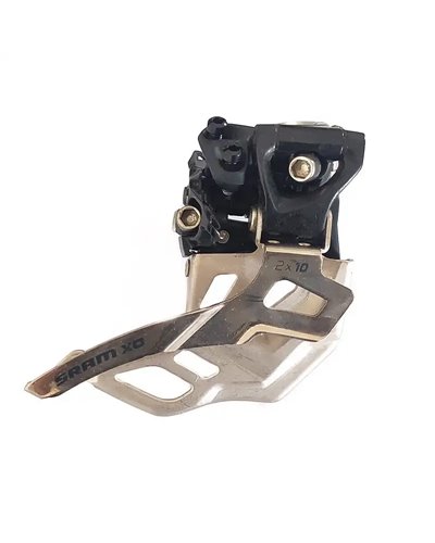 Sram X0 Deragliatore Fascetta Alta, 2X10, 31.8 mm, per Corone 38/36 Denti Doppio Tiraggio
