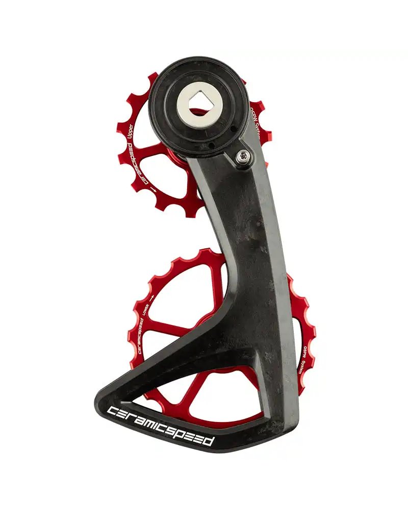 CeramicSpeed Gabbia Cambio OSPW RS 5 Pulegge Oversize 12v Sram Red/Force AXS, Rosso