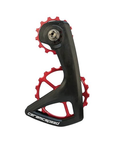 CeramicSpeed Gabbia Cambio OSPW RS 5 Pulegge Oversize 12v Shimano Dura-Ace 9250/Ultegra 8150, Rosso