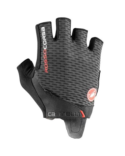 Castelli Rosso Corsa Pro V Guanti Estivi Ciclismo, Grigio Scuro