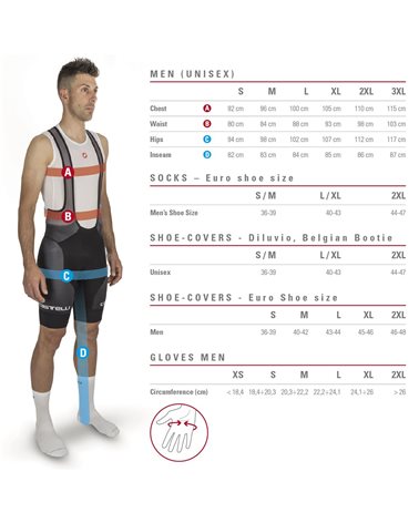 Castelli Endurance 15 Cycling Socks, White/Black/Red