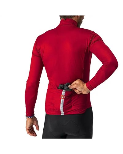 Castelli Squadra Stretch Windproof Men's Packable Cycling Jacket, Light Black/Dark Gray