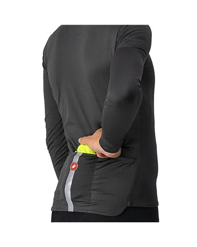 Castelli Squadra Stretch Windproof Men's Packable Cycling Vest, Yellow Fluo/Dark Gray