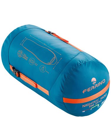 Ferrino Nightec 600 Lite Pro M Sleepingbag - Left, Blue/Grey