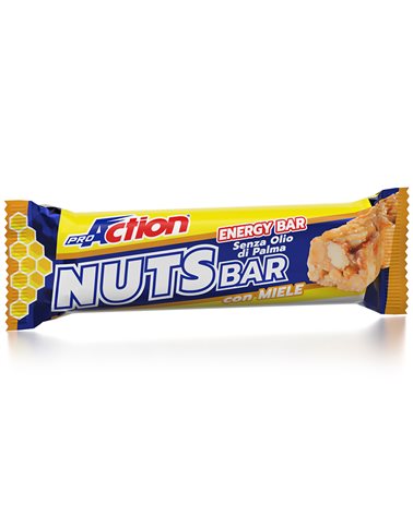 ProAction Nuts Bar Barretta Energetica Gusto Frutta Secca/Miele, 1 pz da 30gr