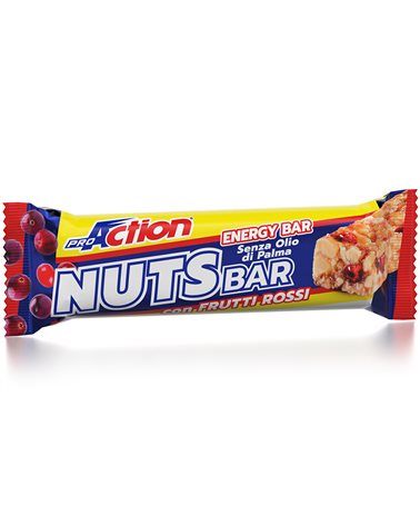 ProAction Nuts Energy Bar Red Fruits Flavour, 1 bar 30gr