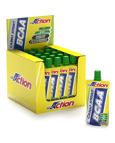 ProAction Carbo Sprint BCAA Energy Gel Green Apple Taste, 50ml (32 gels box)