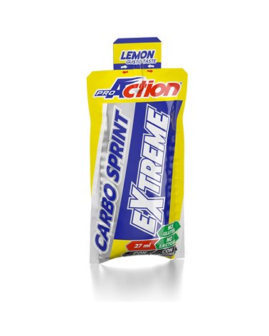ProAction Carbo Sprint Extreme Gel Energetico Gusto Limone, 1 pz da 27ml