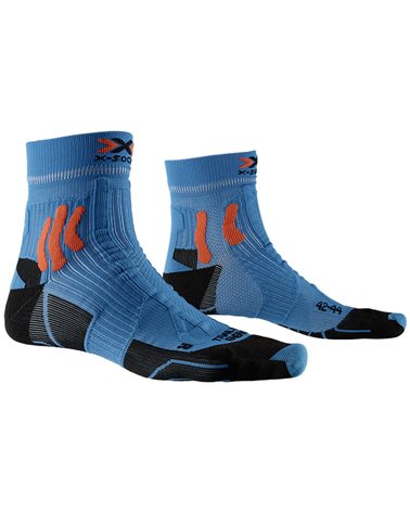 X-Bionic X-Socks Trail Run Energy Calze Running, Teal Blue/Sunset Orange