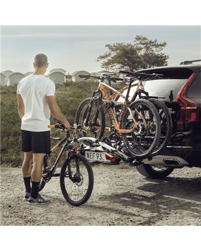 Thule Velocompact 2 924 13-pin Towbar Bike Rack, Black/Aluminium (2 Bikes)