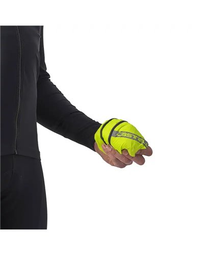 Castelli Squadra Stretch Giacca Comprimibile Antivento Uomo, Electric Lime/Dark Gray