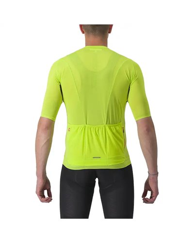 Castelli Superleggera 3 Maglia Maniche Corte Full Zip Uomo, Electric Lime