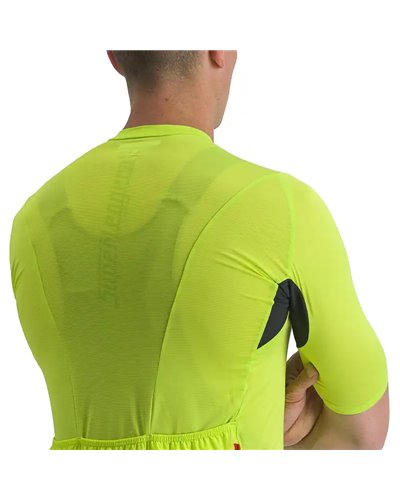 Castelli Superleggera 3 Maglia Maniche Corte Full Zip Uomo, Electric Lime
