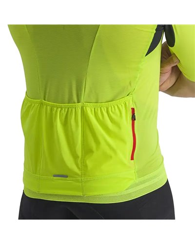 Castelli Superleggera 3 Maglia Maniche Corte Full Zip Uomo, Electric Lime