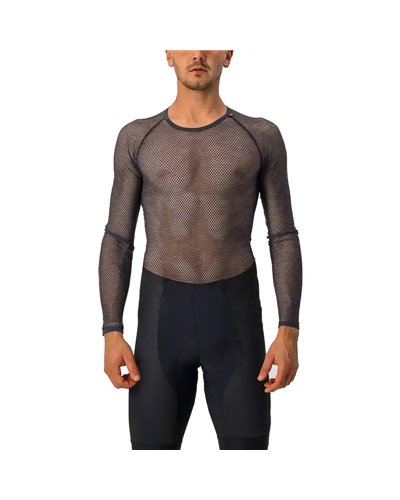 Castelli Miracolo Wool Maglia Intimo Maniche Lunghe Uomo in Lana Merino, Grigio