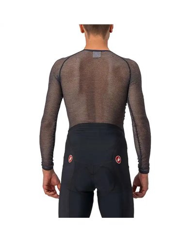 Castelli Miracolo Wool Men's Long Sleeve Cycling Mesh Base Layer, Grey