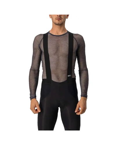 Castelli Miracolo Wool Maglia Intimo Maniche Lunghe Uomo in Lana Merino, Grigio