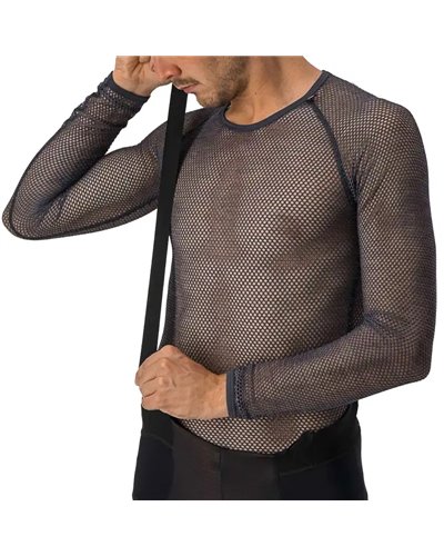 Castelli Miracolo Wool Maglia Intimo Maniche Lunghe Uomo in Lana Merino, Grigio