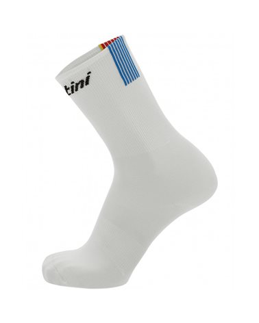 Santini Trionfo Tour de France Official High Profile Cycling Socks, White