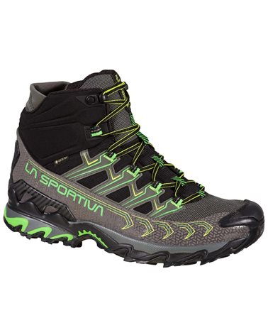 La Sportiva Ultra Raptor II MID GTX Gore-Tex Men's Speed Hiking Shoes, Metal/Flash Green