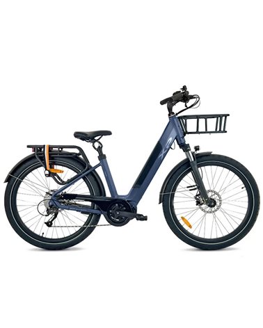XP Bikes I-MD9 e-Bike 27.5" 9v Unisex Freni a Disco 672Wh, Blu Acciaio