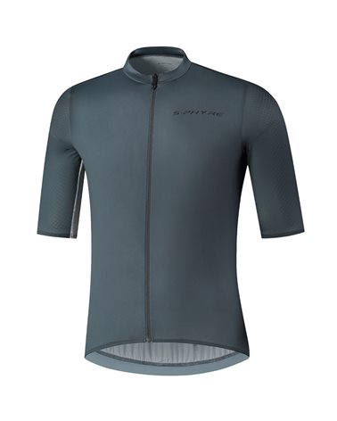 Shimano S-Phyre Leggera Men's Short Sleeve Cycling Jersey EU Size M, Metallic Grey