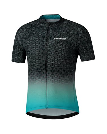 Shimano Team Men's Short Sleeve Cycling Jersey EU Size M, Black/Green