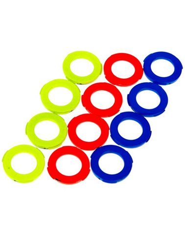 Magura Kit di Coperture per Pinza Freno, Pinza a 4 Pistoncini, Dal Ma2015 (Blu, Rosso Neon, Giallo Neon) (Conf.  12 pz)