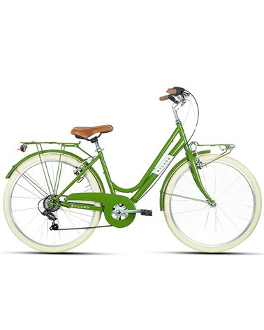 Myland Dosso 26.1 Bici Donna 26" 6v V-Brake - Acciaio Taglia Unica 46/M, Verde Smeraldo