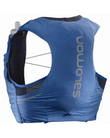Salomon Sense Pro 5 Set Hydration Running Pack/Vest, Nautical Bllue/Ebony/Mood Indigo (2 500 ml Soft Flask Included)