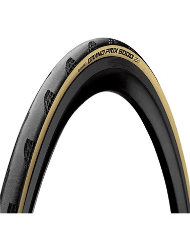 Continental Grand Prix 5000 700x25 Folding Tyre, Black/Cream Skin