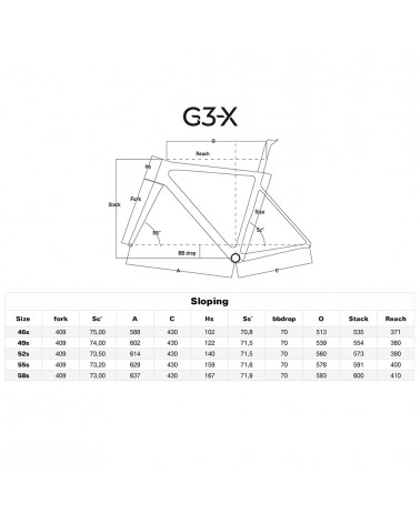 Colnago G3-X Disc Frame Kit - G3-X Disc Carbon Fork - G3GR