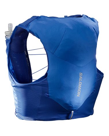 Salomon ADV Skin 5 Set Hydration Running Pack/Vest, Nutical Blue/Ebony/White (2 500 ml Soft Flask Included)