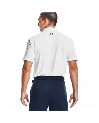 Under Armour Performance 2.0 Men's Short Sleeve Polo Shirt, White/Pitch Gray