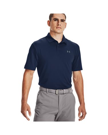 Under Armour Performance 2.0 Men's Short Sleeve Polo Shirt, Academy/Pitch Gray