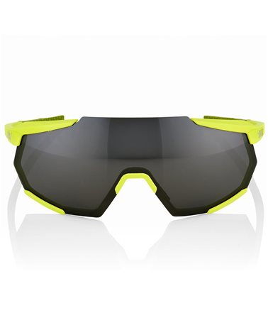 100% Racetrap Glasses Soft Tact Banana - Black Mirror Lens