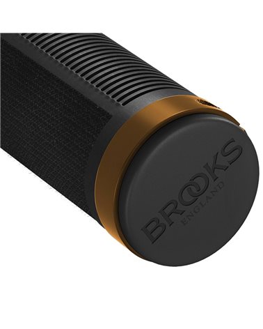 Brooks Cambium Rubber Grips 130mm, Black/Orange